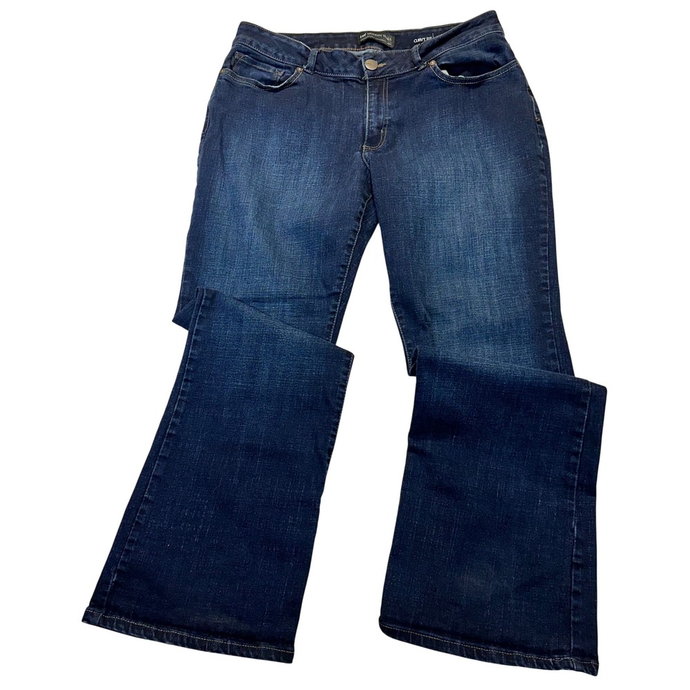 Lee Modern Series Jeans Women 16S Dark Blue Curvy Fit Bootcut Stretch Casual